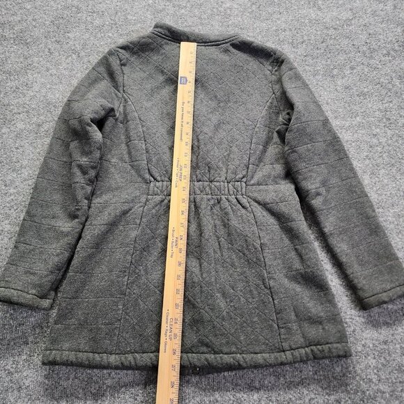The North Face Womens M Caroluna Jacket-Plush Fleece Quilt Lined Heather Gray - Picture 7 of 12